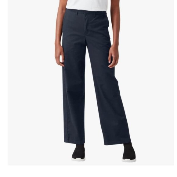Dickies Women's High Rise Wide Leg Twill Pants, 29 Reg - Picture 1 of 8